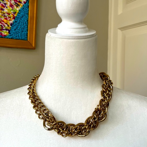 J. Crew Jewelry - J. CREW CHUNKY GOLD MULTI CHAIN NECKLACE